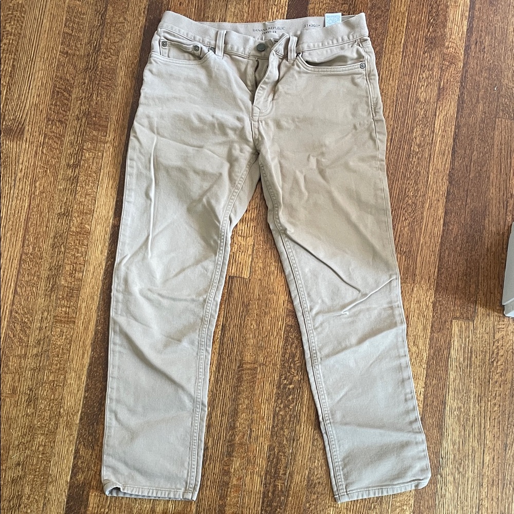 Banana Republic Tan Chinos Classic Straight-Leg